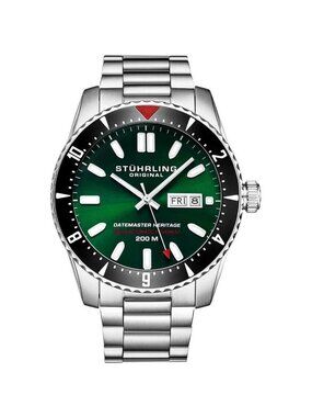 NWT Stuhrling Original Aquadiver Automatic Green Dial Men's Watch